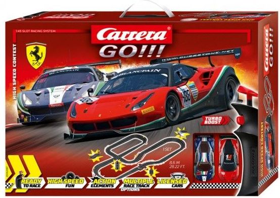 Autodráha Carrera GO!!! 62487 High Speed Contes 8,6m + 2 auta v krabici 58x40x12cm - obrázek 1