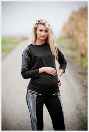 Těhotenské triko/halenka ELPIS dl. rukáv , Velikosti těh. moda L/XL - obrázek 1