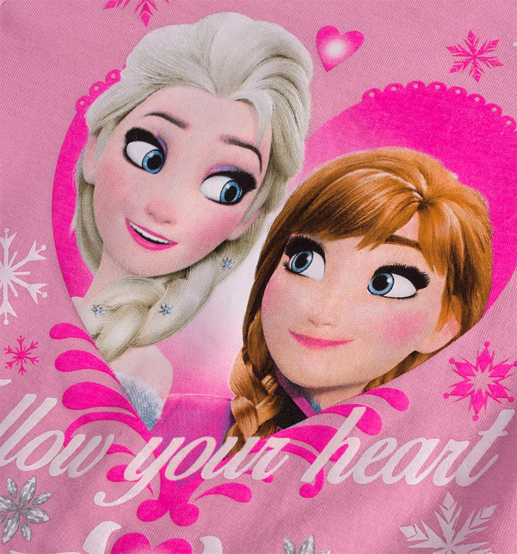 Dívčí tričko Disney FROZEN FOLLOW YOUR HEART růžové Velikost: 128 - obrázek 2