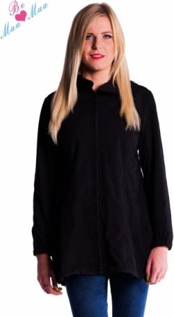 Těhotenská softshellová bunda,kabátek - černá, Velikosti těh. moda XL (42) - obrázek 1