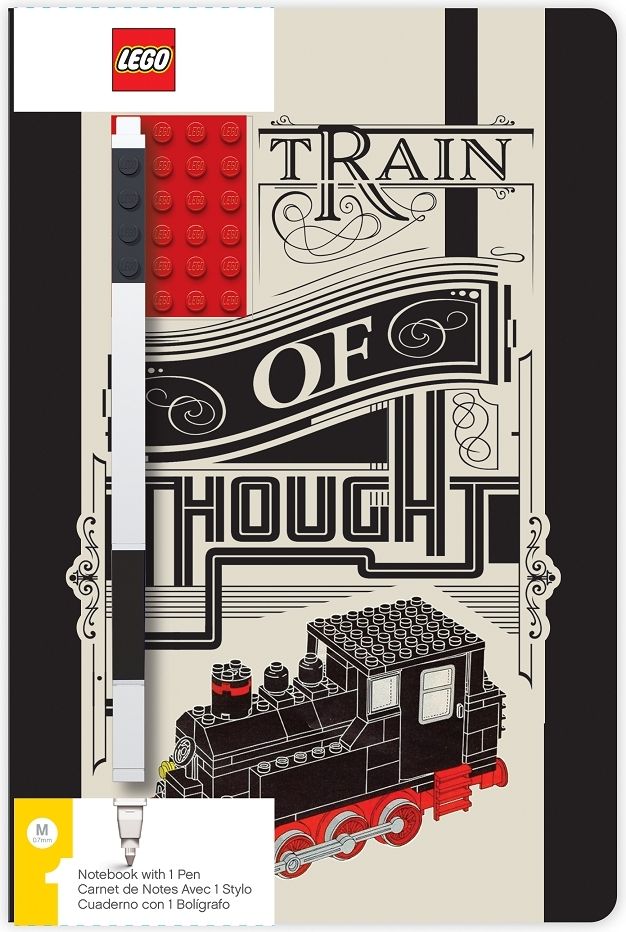 LEGO Stationery Zápisník A5 s černým perem - Train of Thought - obrázek 1