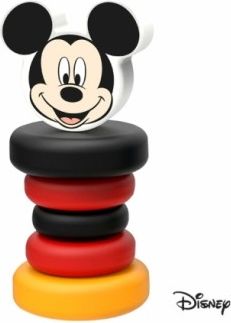 Dřevěná chrastítko Disney, Mickey Mouse, 5 x 5 x 12 cm - obrázek 1
