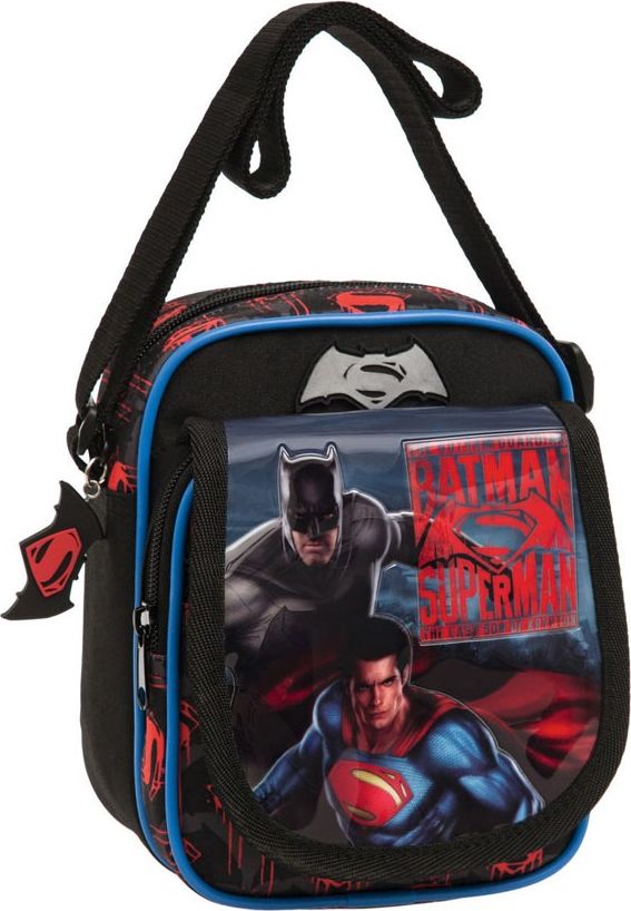 Taška přes rameno s kapsou Batman vs Superman 19 cm - obrázek 1