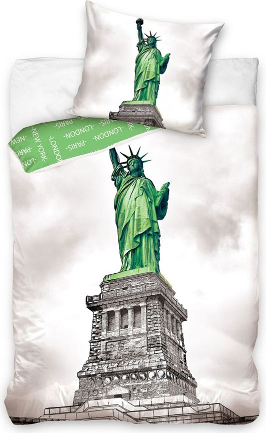 Carbotex povlečení New York Socha Svobody bavlna 140x200 70x80 - obrázek 1
