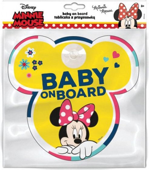 Cedulka s přísavkou Dítě v autě Minnie Mouse - obrázek 1