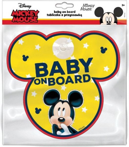 Cedulka s přísavkou Dítě v autě Mickey Mouse - obrázek 1