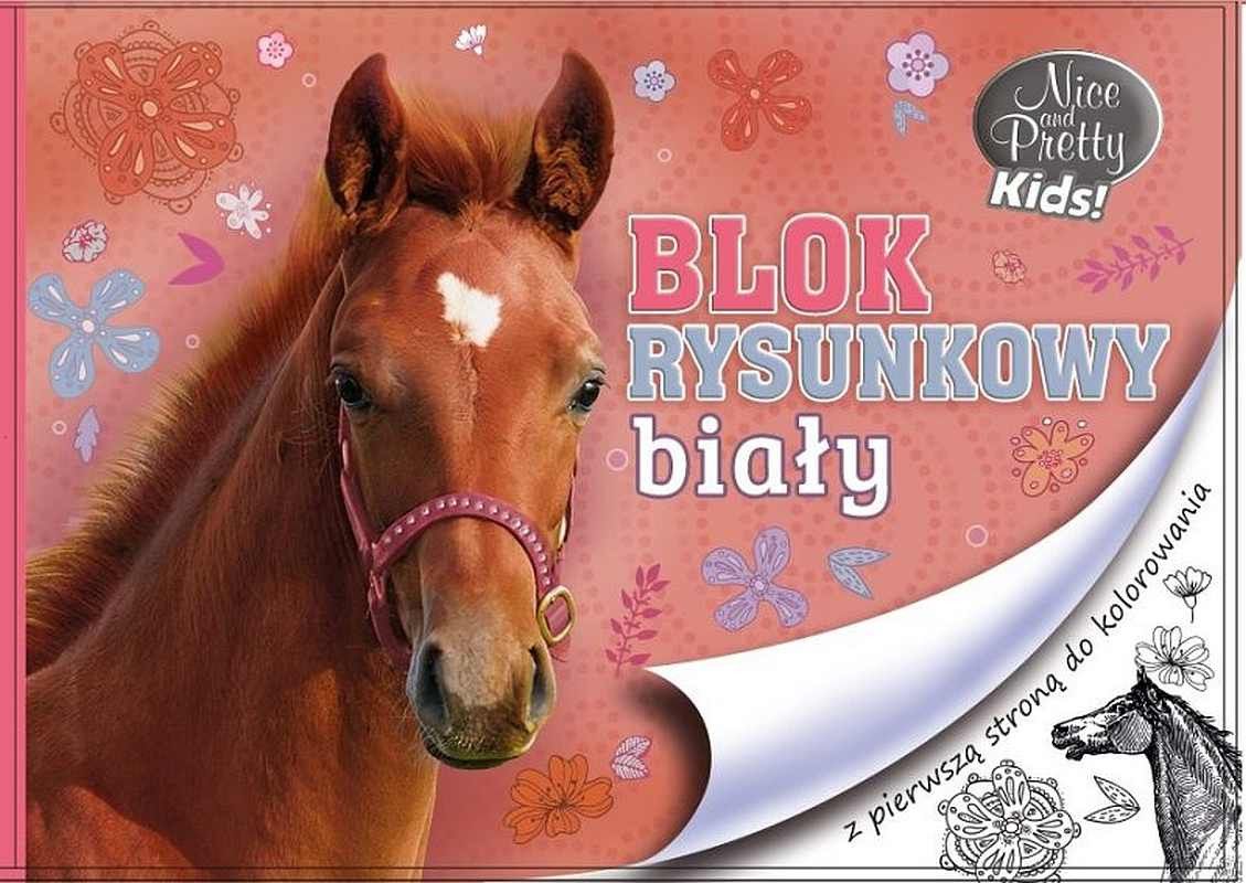 BENIAMIN Blok na kreslení s omalovánkami Nice and Pretty Kůň Papír 29x21 cm - obrázek 1