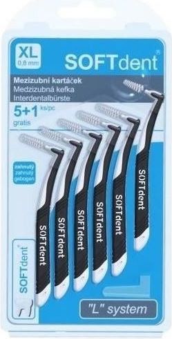 Mezizubní kartáček SOFTdent zahnutý 0.8mm 6ks - obrázek 1