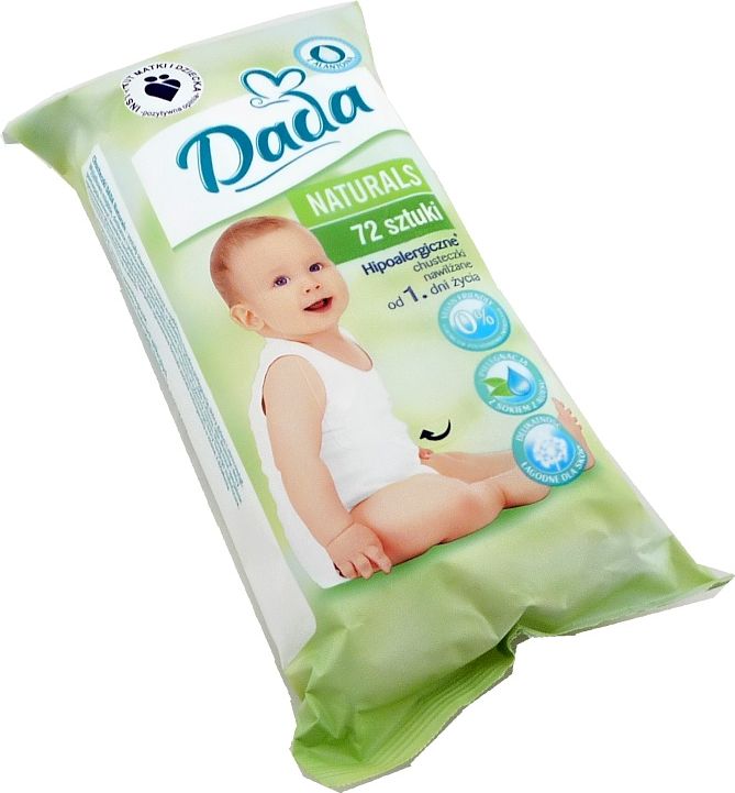 DADA vlhčené ubrousky Natural 6x72ks - obrázek 3
