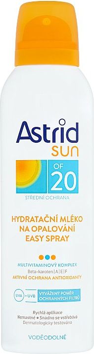 Astrid Sun hydratační mléko na opalování easy spray OF 20 150 ml - obrázek 2