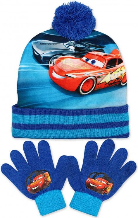 Setino - Chlapecká čepice a prstové rukavice s bleskem McQueen - Auta (Cars) - obrázek 1