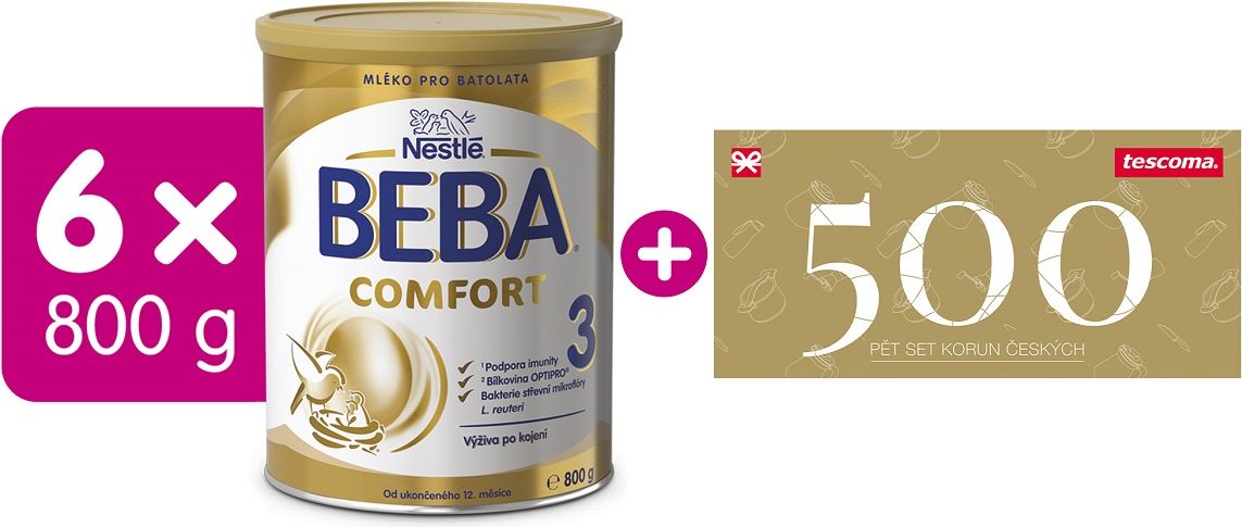 BEBA Comfort 3 (6x800g) s Tescoma poukázkou – kojenecké mléko - obrázek 1