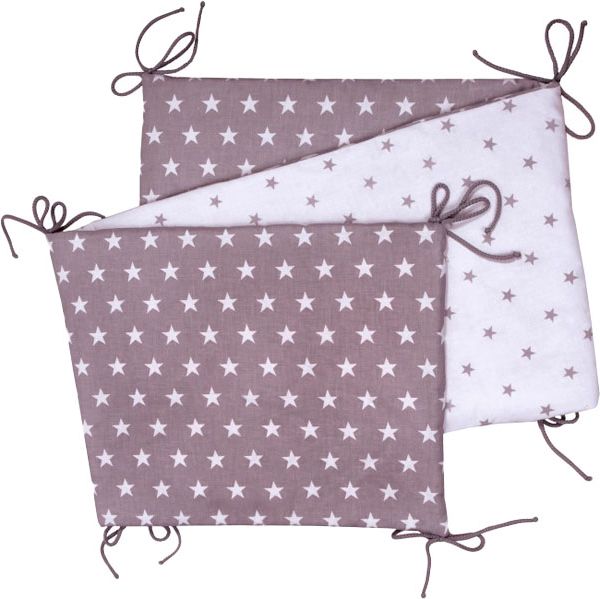 T-TOMI Skládaný mantinel do postýlky, grey/stars - obrázek 1