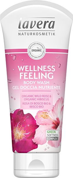 Lavera Sprchový a koupelový gel Wellness Feeling Bio divoká růže a Bio ibišek 200 ml - obrázek 1