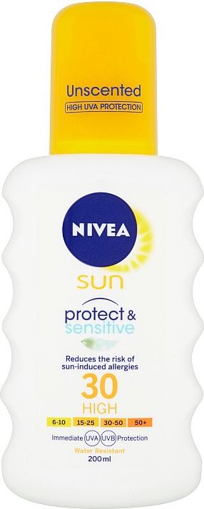 NIVEA SUN Sprej na opalování Sensitive OF30 200 ml - obrázek 1