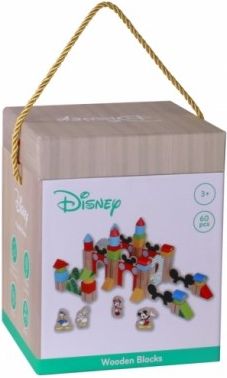 Dřevěné kostky Disney velké 60 ks - Mickeyho hrad - obrázek 1