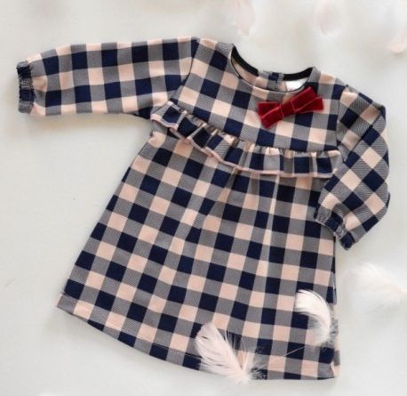 K-Baby Dětské šatičky Kárko - granát/sv. růžová, Velikost koj. oblečení 104 - obrázek 1