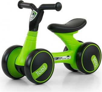 Dětské odrážedlo Milly Mally Tobi black-green, Zelená - obrázek 1