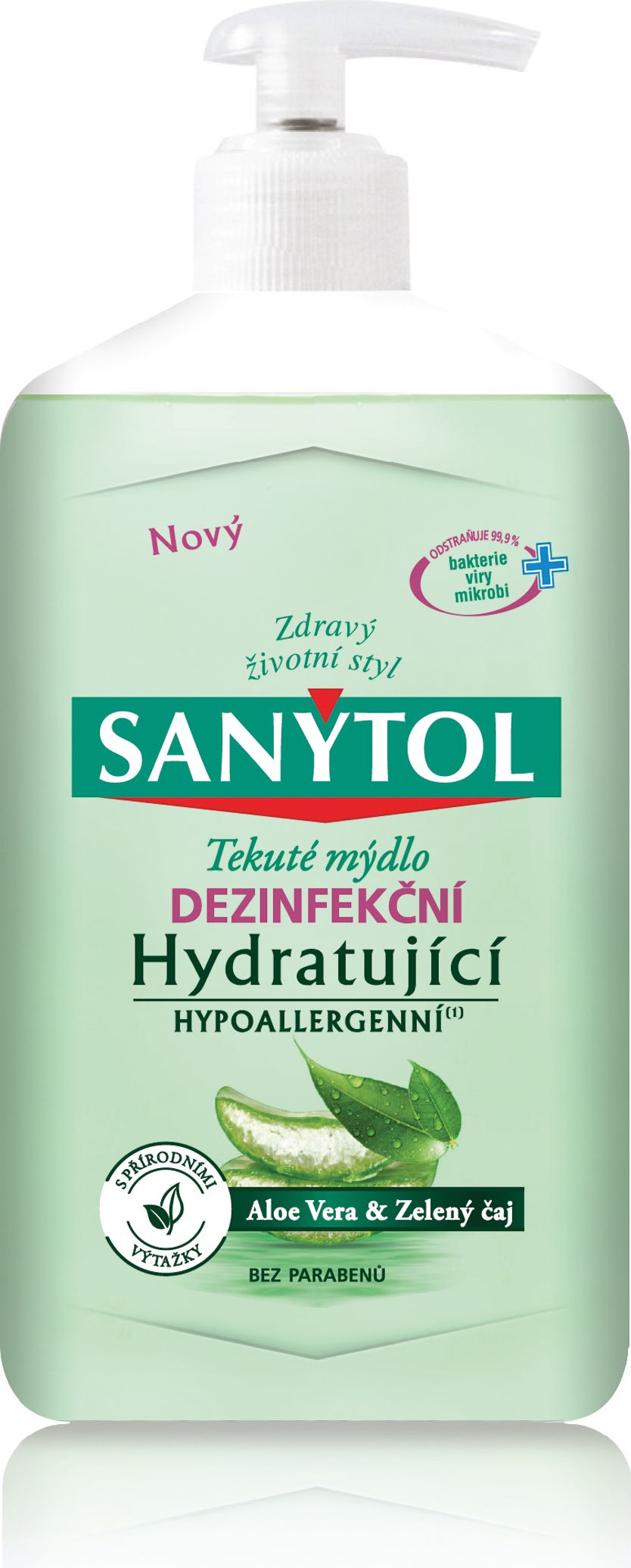 Sanytol hydratující dezinfekční mýdlo aloe vera & zelený čaj 250 ml - obrázek 1