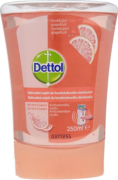 Dettol Osvěžující grapefruit náhradní náplň do bezdotykového dávkovače 250 ml - obrázek 1
