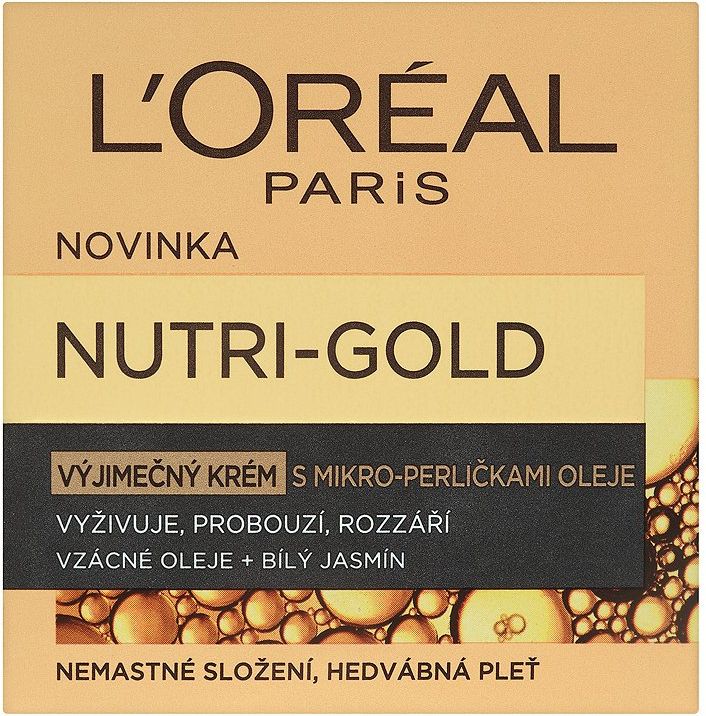 L'Oréal Paris Nutri-Gold, výjimečný krém s mikro-perličkami oleje 50 ml - obrázek 1