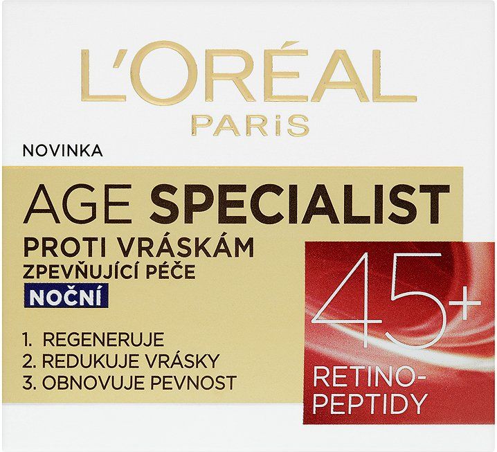 L'Oréal Paris Age Specialist, zpevňující noční péče proti vráskám 50 ml - obrázek 1