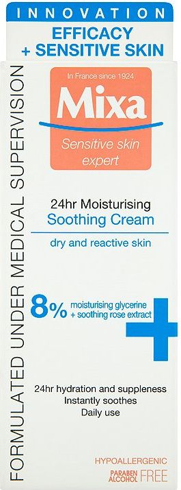 Mixa Sensitive Skin Expert 24 h, zklidňující hydratační krém 50 ml - obrázek 1