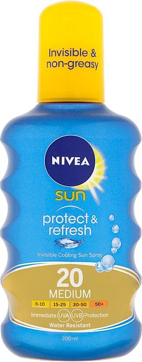 Nivea Sun Protect & Refresh neviditelný sprej na opalování OF 20  200 ml - obrázek 1