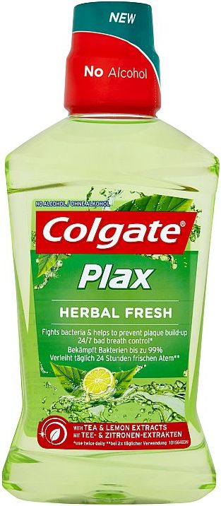 Colgate Plax Herbal fresh ústní voda bez alkoholu 500 ml - obrázek 1