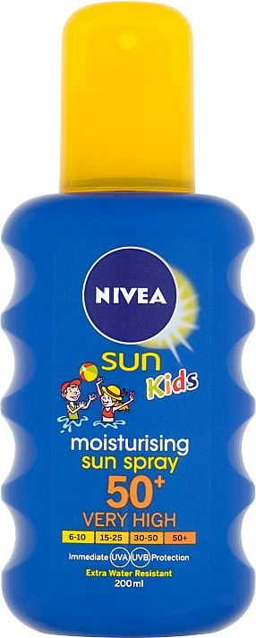 Nivea Sun Dětský barevný sprej na opalování OF 50+ 200 ml - obrázek 2