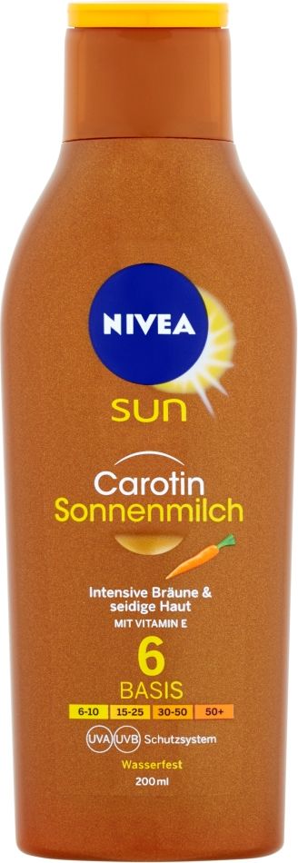 Nivea Sun mléko na opalování s karotenem OF 6 200 ml - obrázek 1