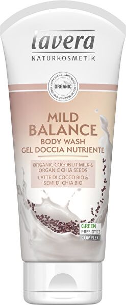 Lavera Sprchový a koupelový gel Mild Balance Bio kokosové mléko a Bio chia semínka  200 ml - obrázek 1