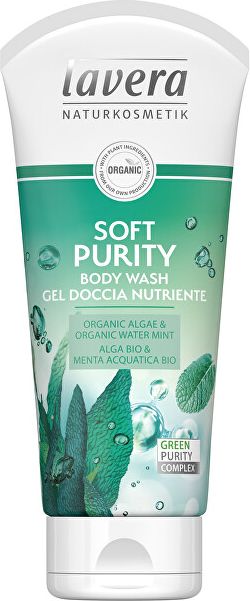 Lavera Sprchový a koupelový gel Soft Purity Bio řasa a Bio máta vodní 200 ml - obrázek 1