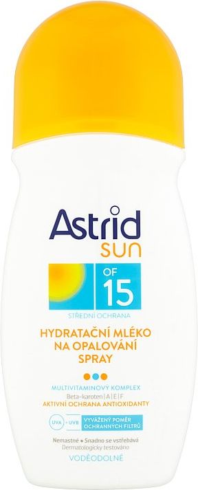 Astrid Sun hydratační mléko na opalování spray OF 15 200 ml - obrázek 2