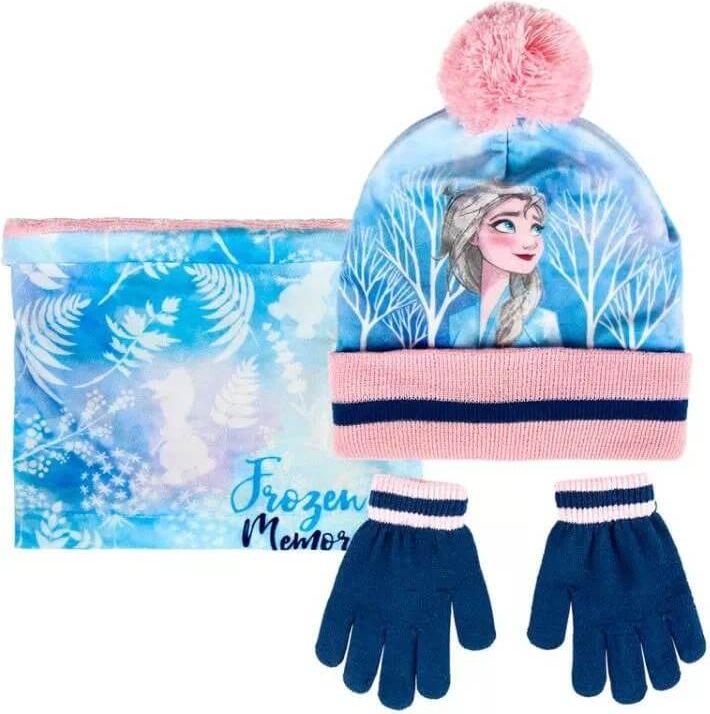Cerda Frozen 2 Čepice s bambulí, rukavice a šála - obrázek 1