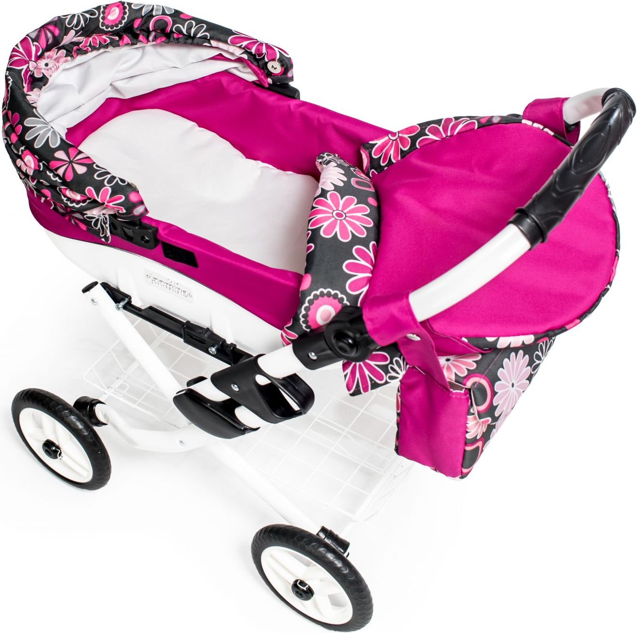 JASMINE Kočárek pro panenky Jasmine Kids 19 růžové květy - obrázek 3