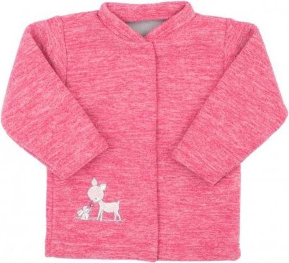 Kojenecký fleecový kabátek Baby Service Baby Deer, Růžová, 74 (6-9m) - obrázek 1
