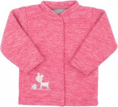 Kojenecký fleecový kabátek Baby Service Baby Deer, Růžová, 56 (0-3m) - obrázek 1