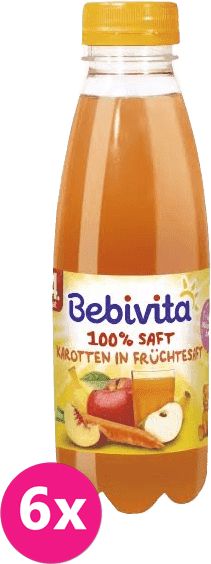 6x BEBIVITA Mrkvovo-ovocná šťáva (500 ml) - obrázek 1