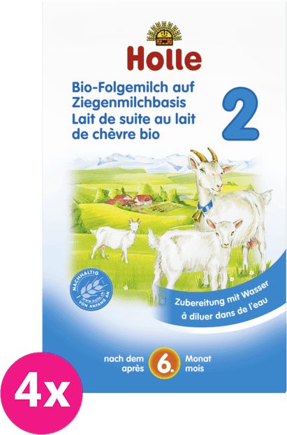 4x HOLLE Bio Kojenecká mléčná výživa na bázi kozího mléka 2, 400 g - obrázek 1