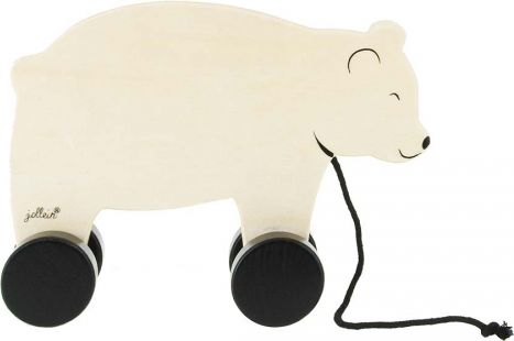 Jollein Dřevěný tahací medvěd, Bear - obrázek 1