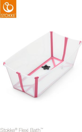 Stokke Skládací vanička Flexi Bath®, Transparent Pink - obrázek 1