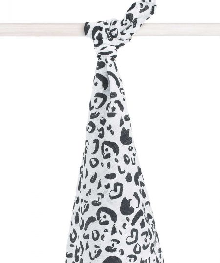 Jollein Osuška XL balení 1ks, LEOPARD BLACK WHITE - obrázek 1
