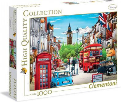 CLEMENTONI Puzzle Londýnská ulice 1000 dílků - obrázek 1
