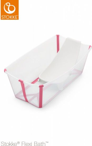 Stokke Skládací vanička  a lehátko Flexibath®, Transparent Pink - obrázek 1