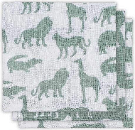 Jollein Ručníček 3ks - cena za balení, SAFARI FOREST GREEN - obrázek 1