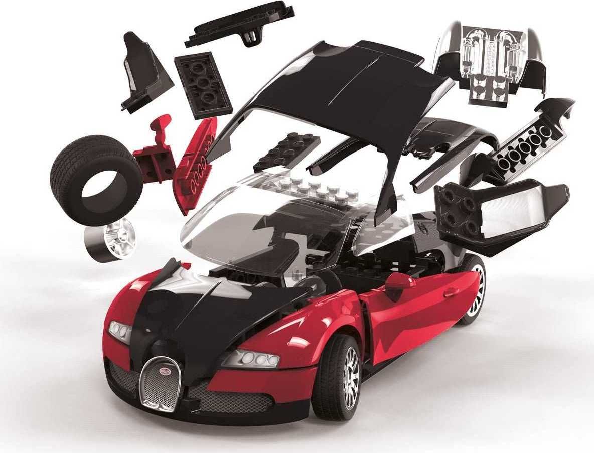 AIRFIX Quick Build auto J6020 - Bugatti Veyron - červená - obrázek 3
