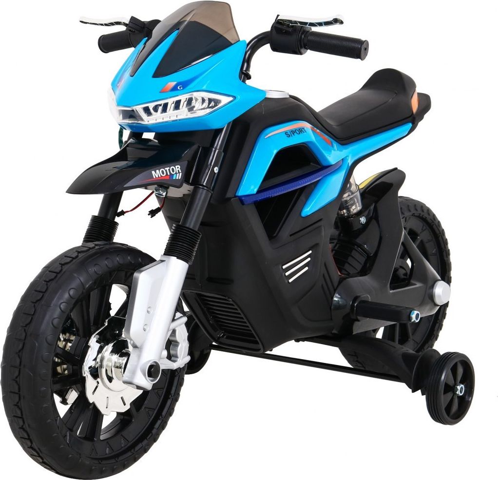 Dětská elektrická motorka Night Rider - modrá - obrázek 1