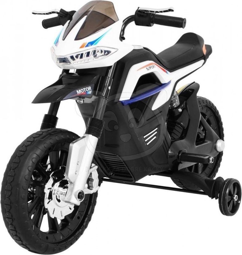 Dětská elektrická motorka Night Rider - modrá - obrázek 16