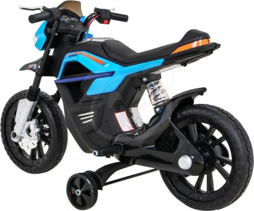 Dětská elektrická motorka Night Rider - modrá - obrázek 8